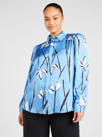 Persona by Marina Rinaldi - Blusa 'QUARTO' en azul: frente