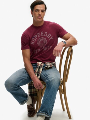 Superdry & Co - Camisa 'Vintage Prep' em vermelho