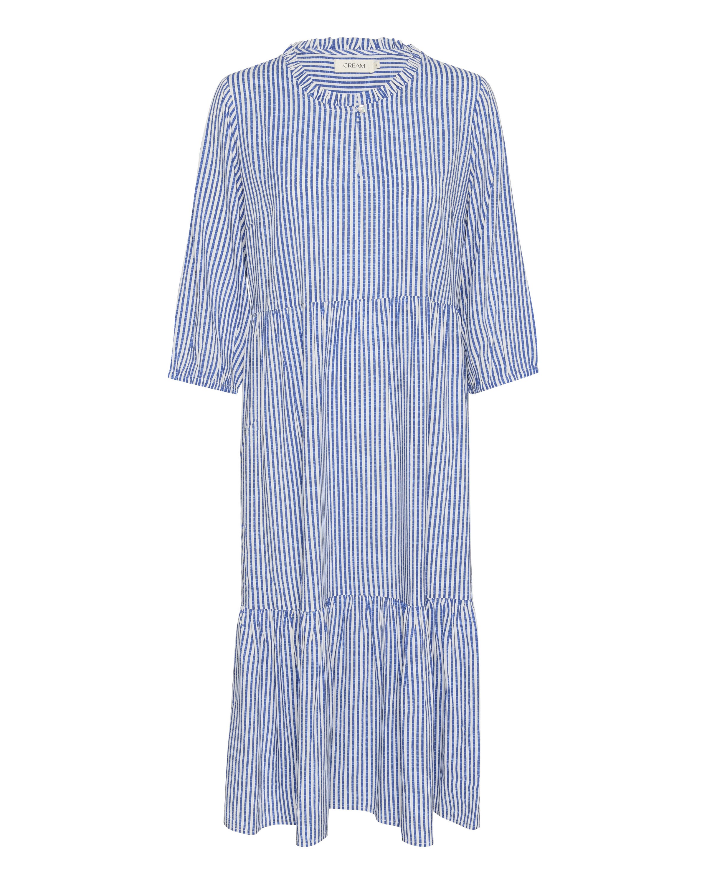 Robe 'Tiah' Cream en bleu : devant