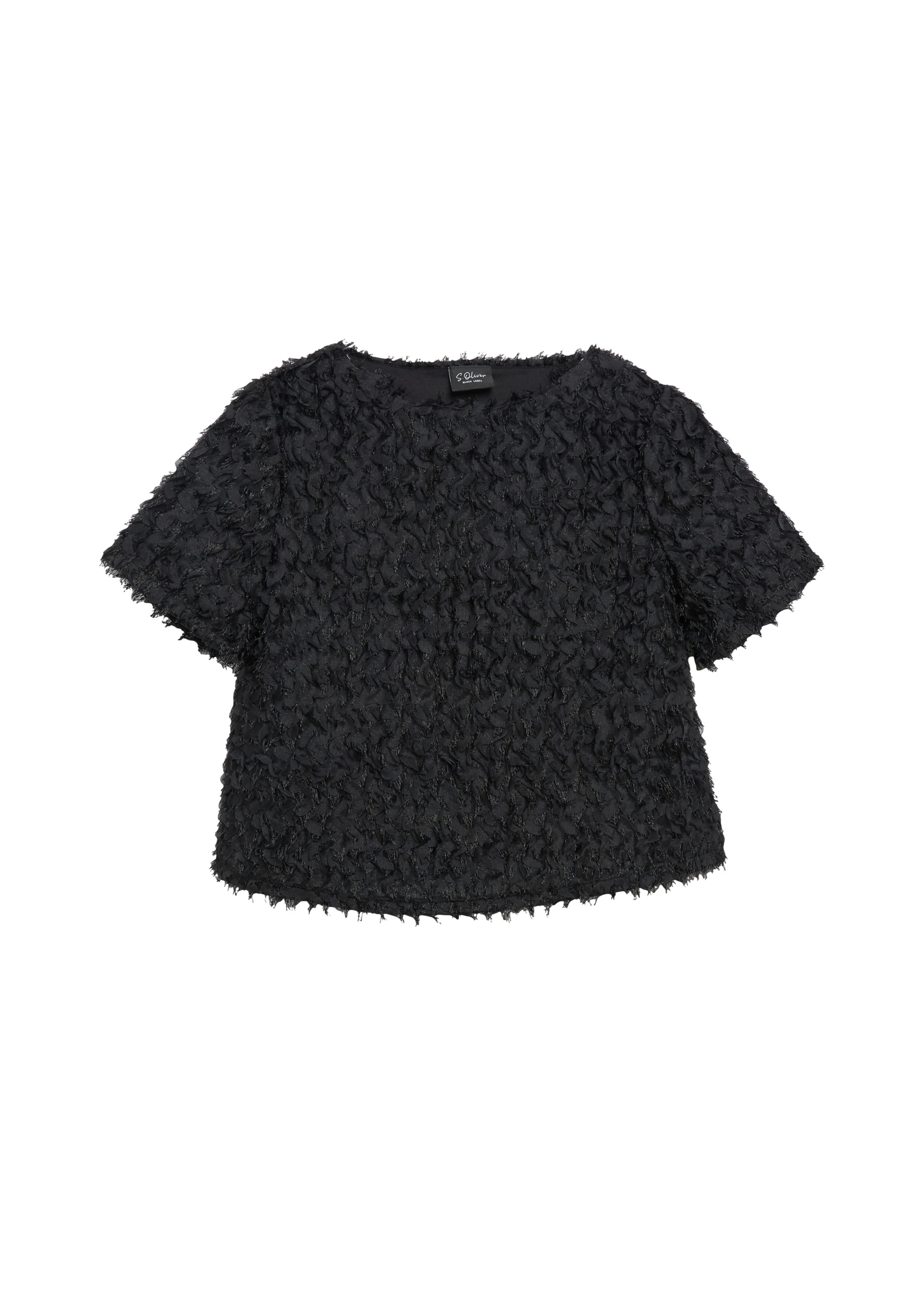 s.Oliver Blouse in Zwart: voorkant