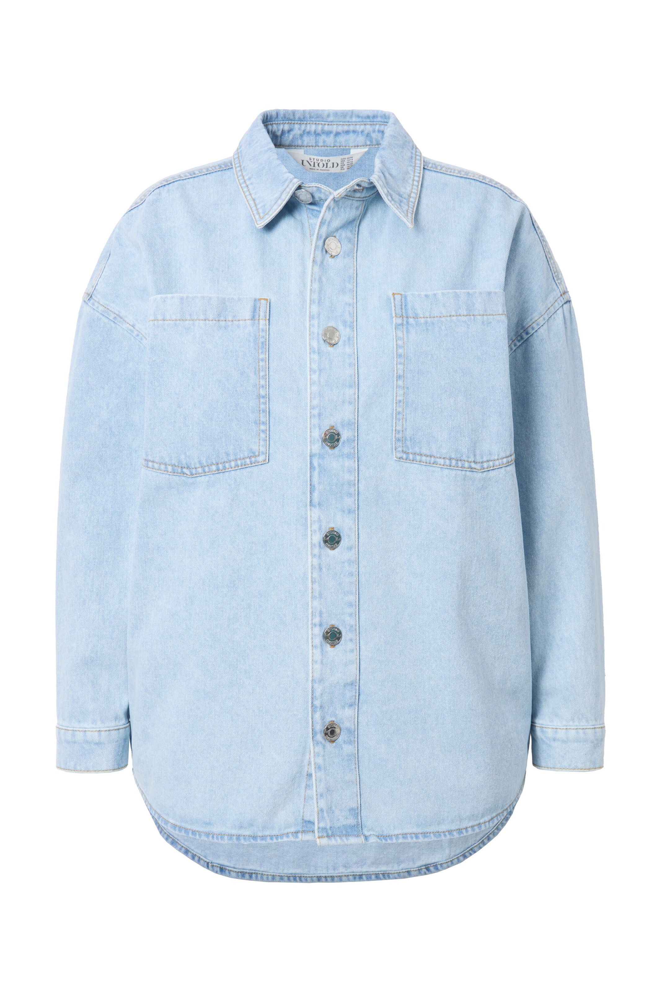 Studio Untold Blouse in Blauw: voorkant