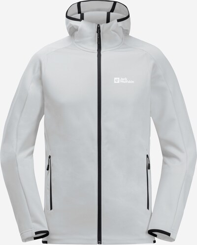 JACK WOLFSKIN Athletic fleece jacket 'ALPGRAT' in Grey / Black / White, Item view