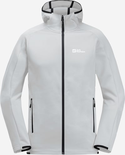 JACK WOLFSKIN Athletic Fleece Jacket 'ALPGRAT' in Grey / Black / White, Item view