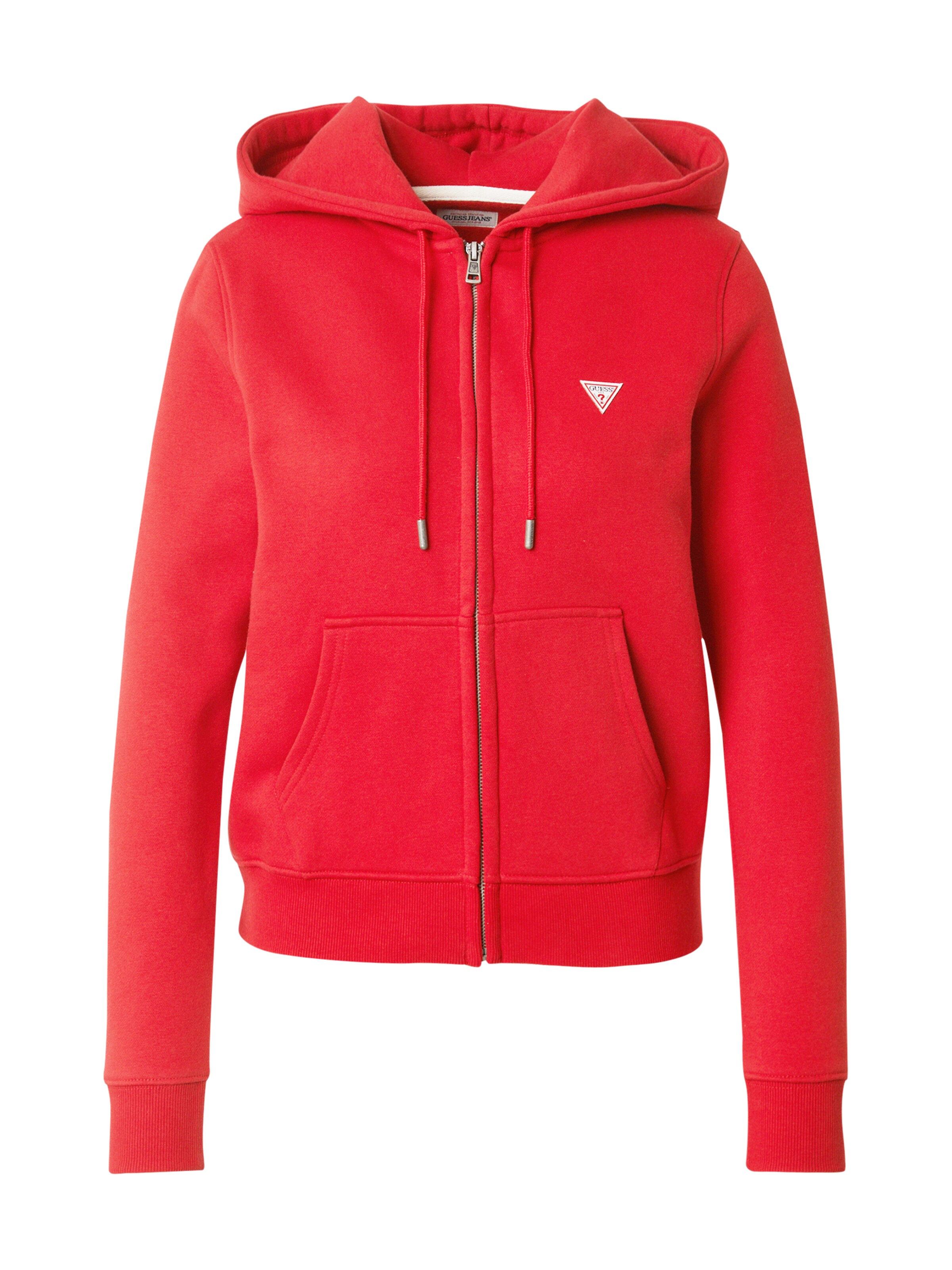 GUESS JEANS Sweatjakke i rød: forside