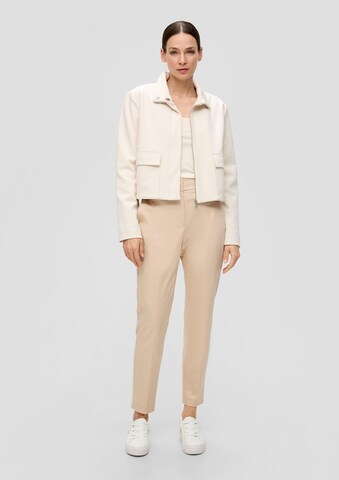 s.Oliver BLACK LABEL Tapered Pleated Pants in Beige