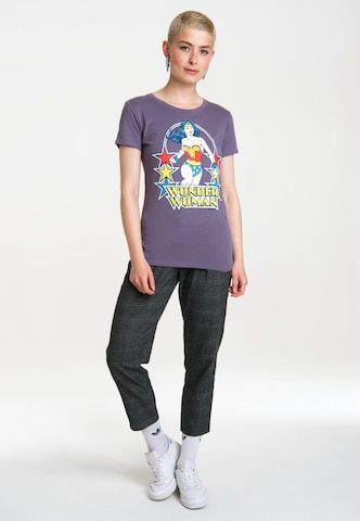 LOGOSHIRT T-Shirt 'Wonder Woman' in Lila