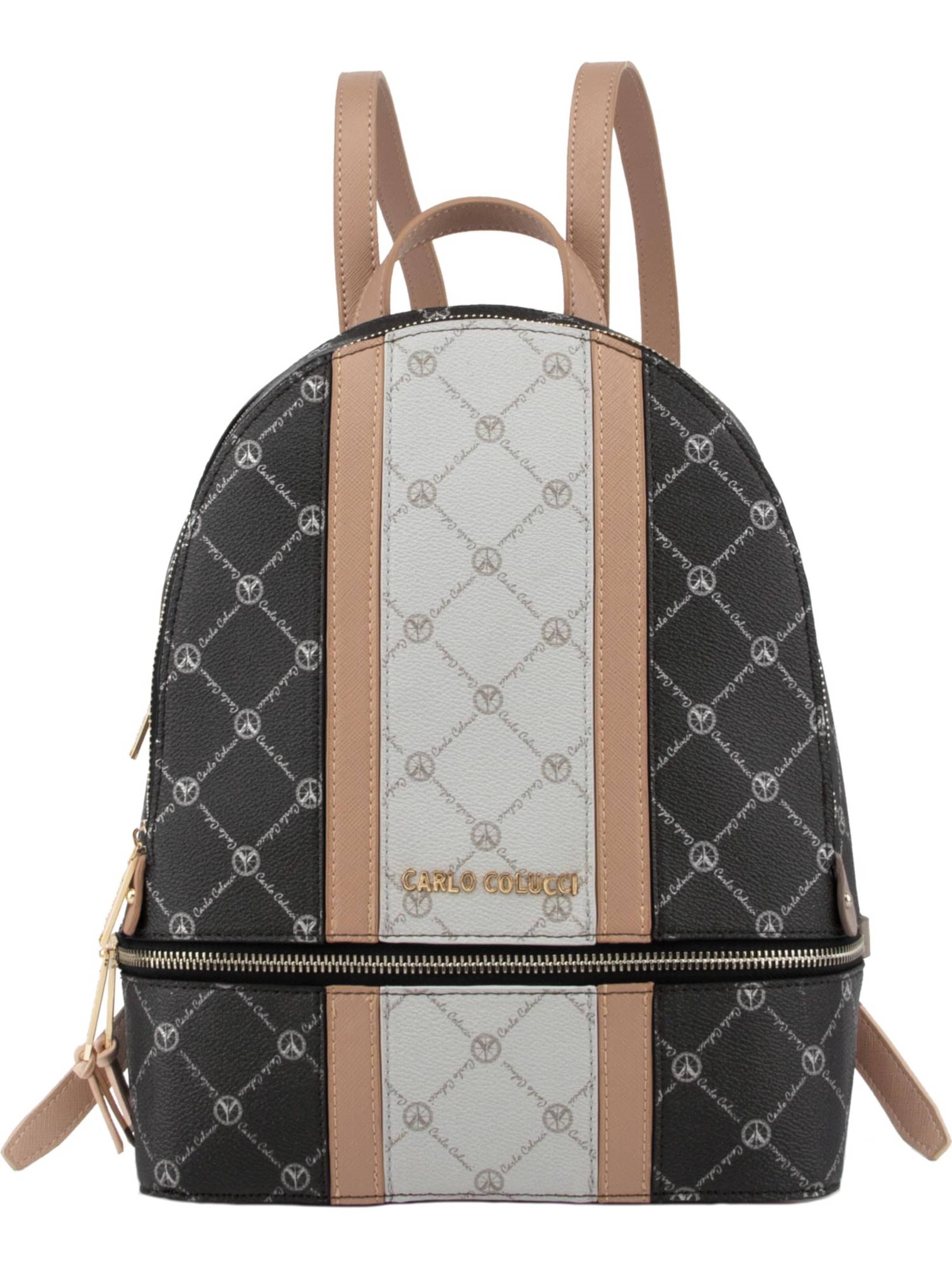 Carlo Colucci Backpack 'Cerra' in Black: front