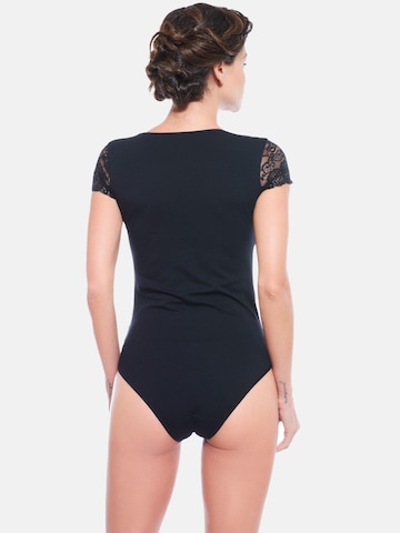 Evoni Bodysuit 'mit Spitzenärmeln' in Black