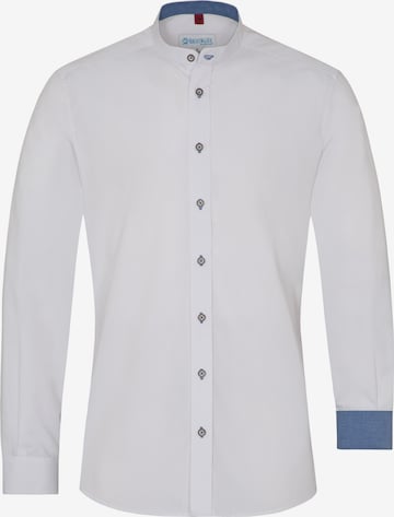 SPIETH & WENSKY Slim fit Traditional Button Up Shirt 'TG-Ditfurt' in White: front