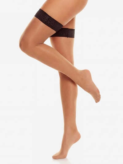 GLAMORY Hold up stockings 'Allure 20 Halterlose Strümpfe' in M-L in Powder, Item view