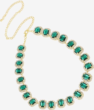SOHI Necklace 'Pinakini' in Gold / Emerald / Transparent, Item view