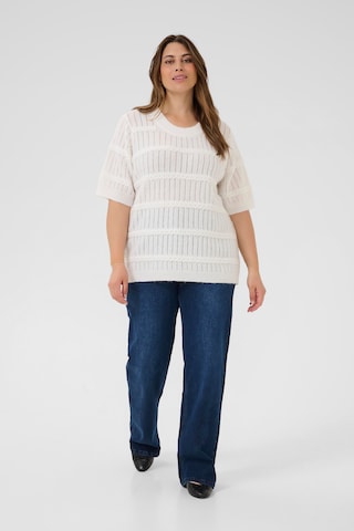 KAFFE CURVE Sweater 'KCminia' in White