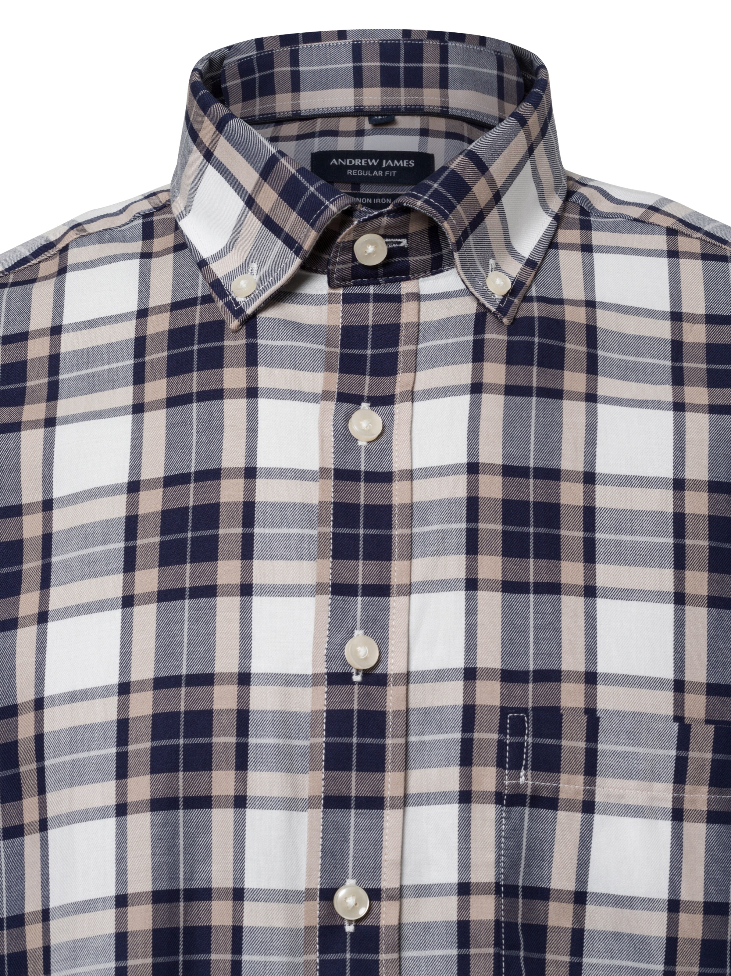 Andrew James Regular fit Button Up Shirt in Blue
