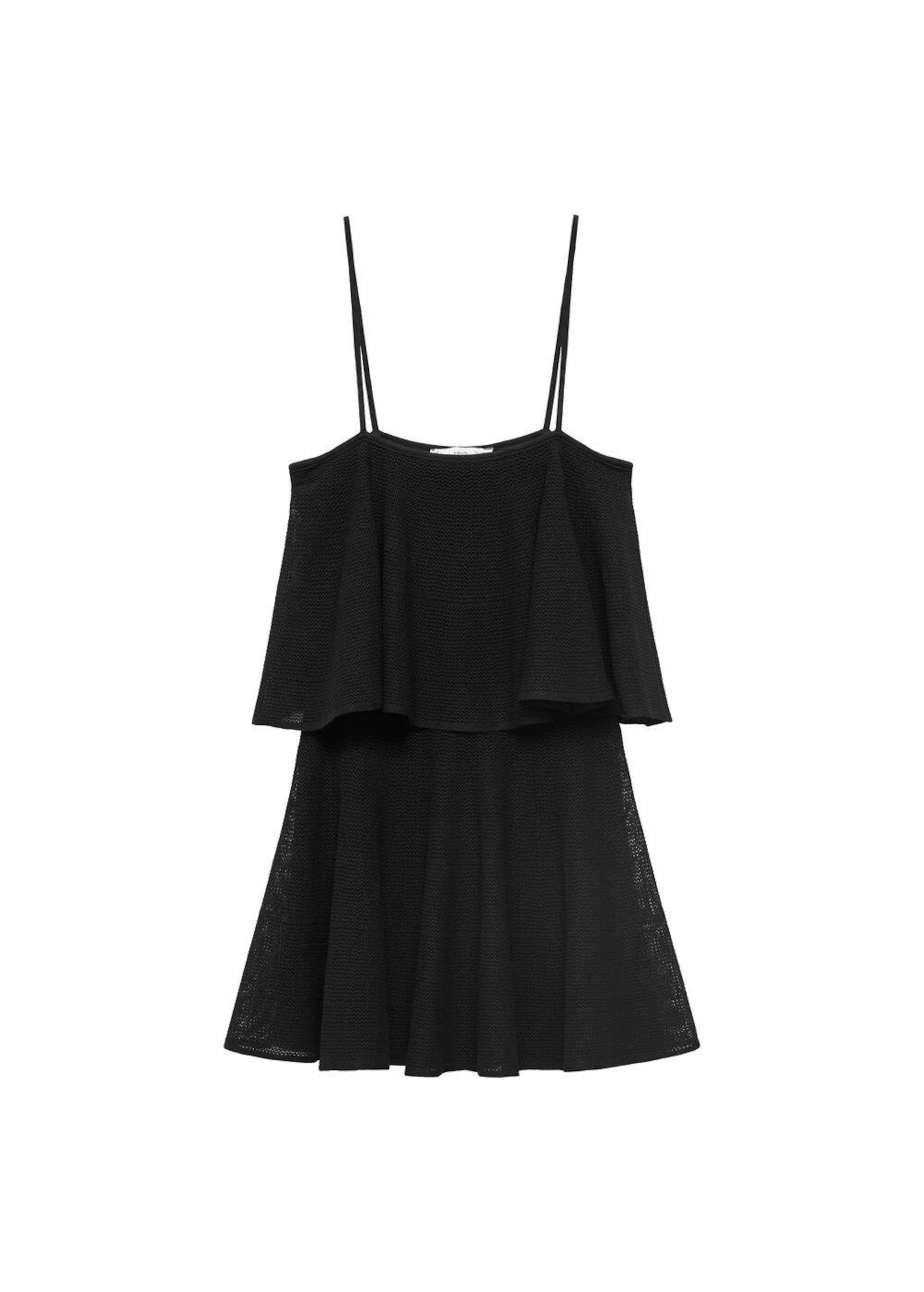 MANGO Knitted dress 'Capipota' in Black: front
