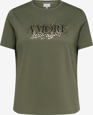 ONLY Carmakoma - Camiseta 'CARNIKO' en verde: frente