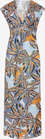 Chic by Lirette Jurk 'Kimono dress Palm' in Oranje: voorkant