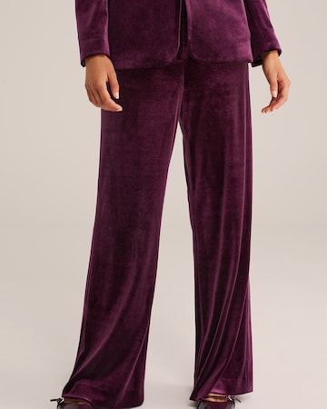 WE Fashion Loosefit Broek in Lila: voorkant