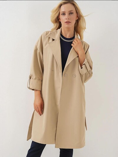 Bigdart Tussenmantel in de kleur Beige, Productweergave