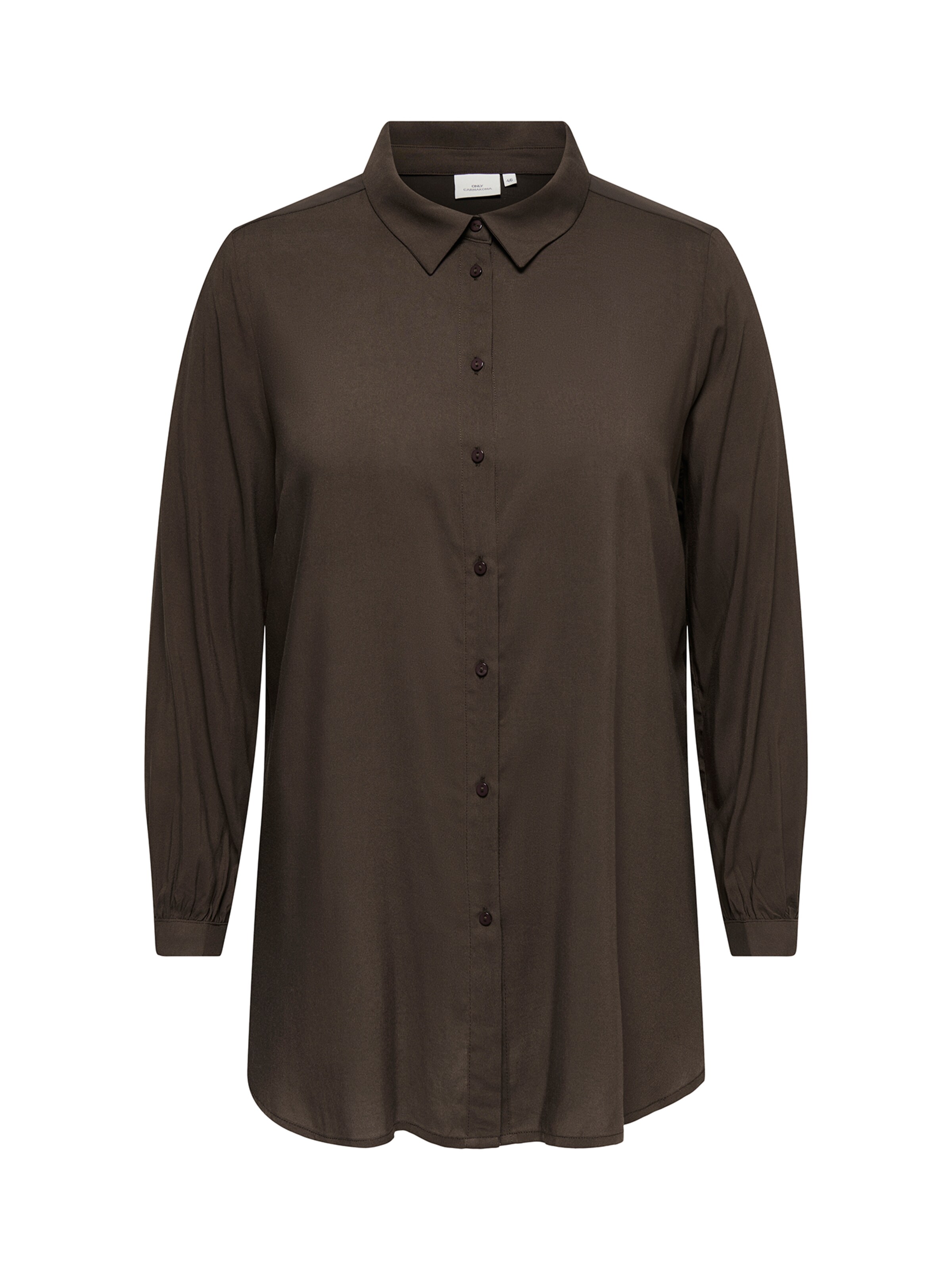 ONLY Carmakoma - Blusa 'CARFREYJA' en marrón: frente