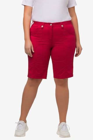 Ulla Popken Regular Broek in Rood: voorkant