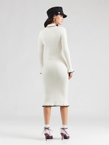 GUESSPletena haljina 'LUISA' - bijela boja