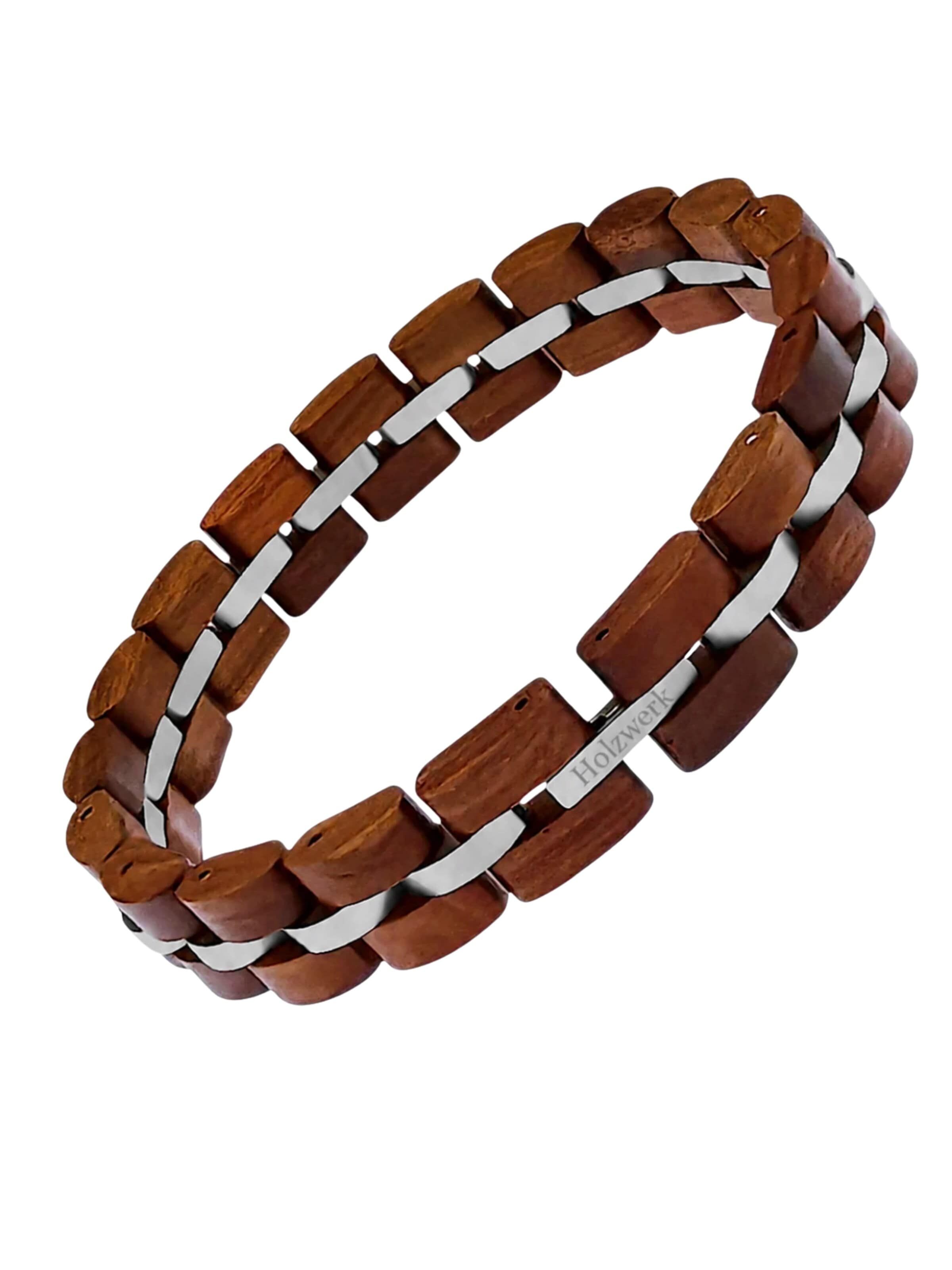 Holzwerk Armband 'LEHMSEE'‌‌‌‌‌‌ in Braun: Vorderseite