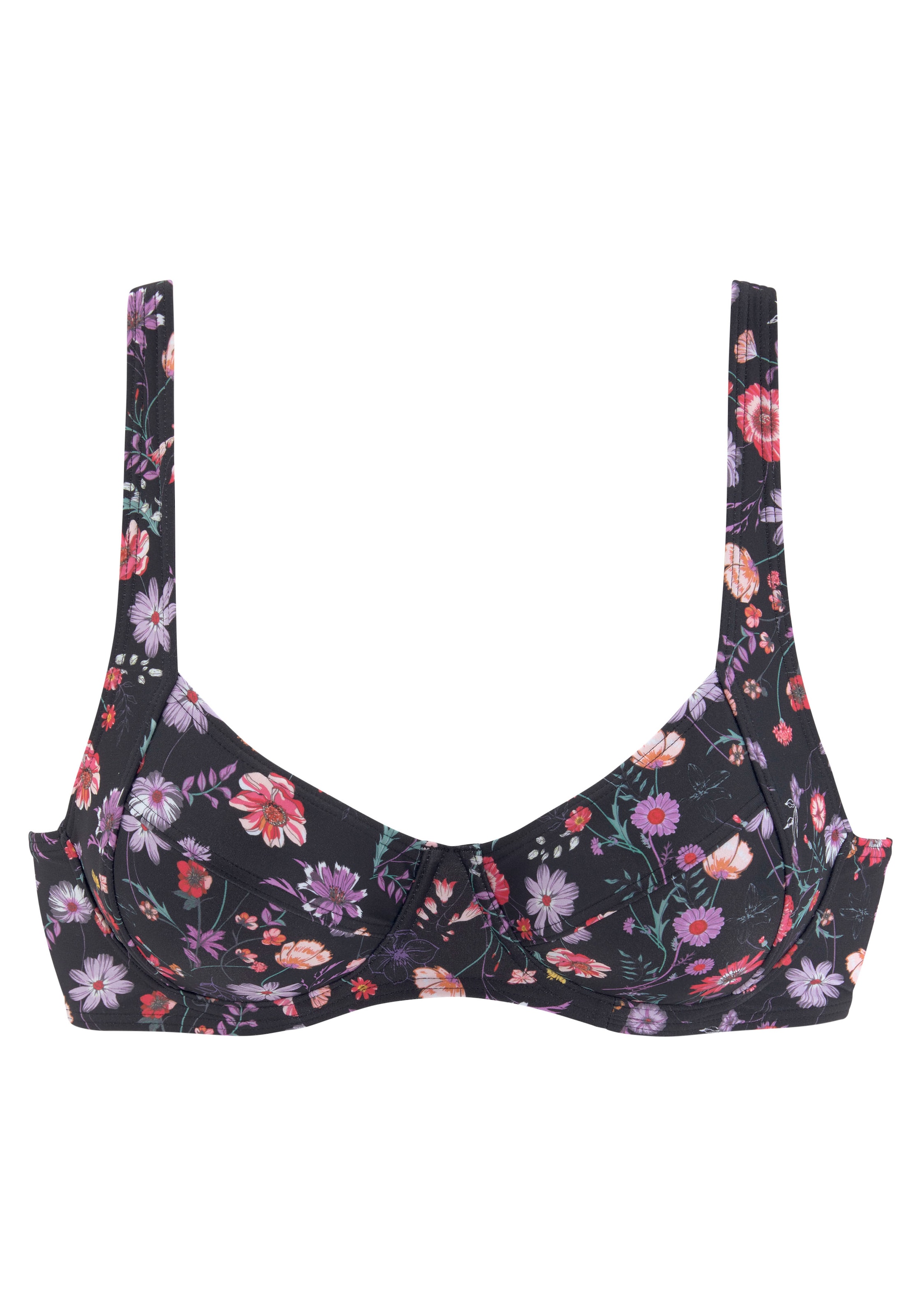 LASCANA Μπαλκονέ Τοπ μπικίνι σε μαύρο: μπροστά