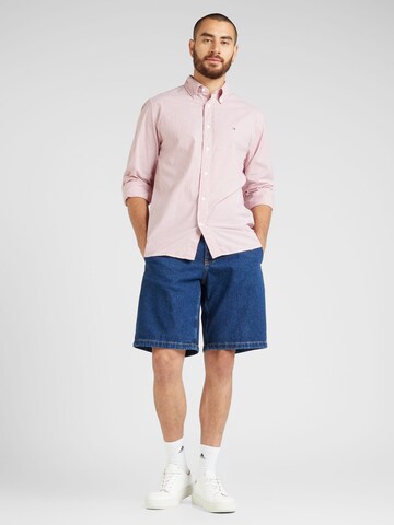 TOMMY HILFIGER Regular Fit Hemd in Rot