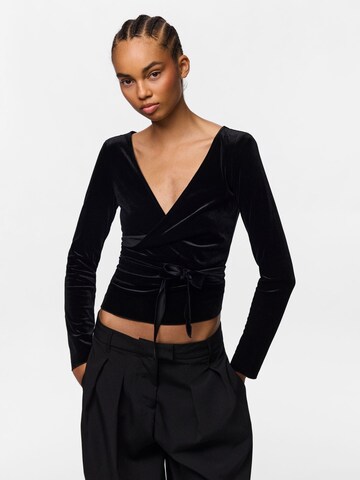PIECES - Top 'PCROYA' en negro: frente