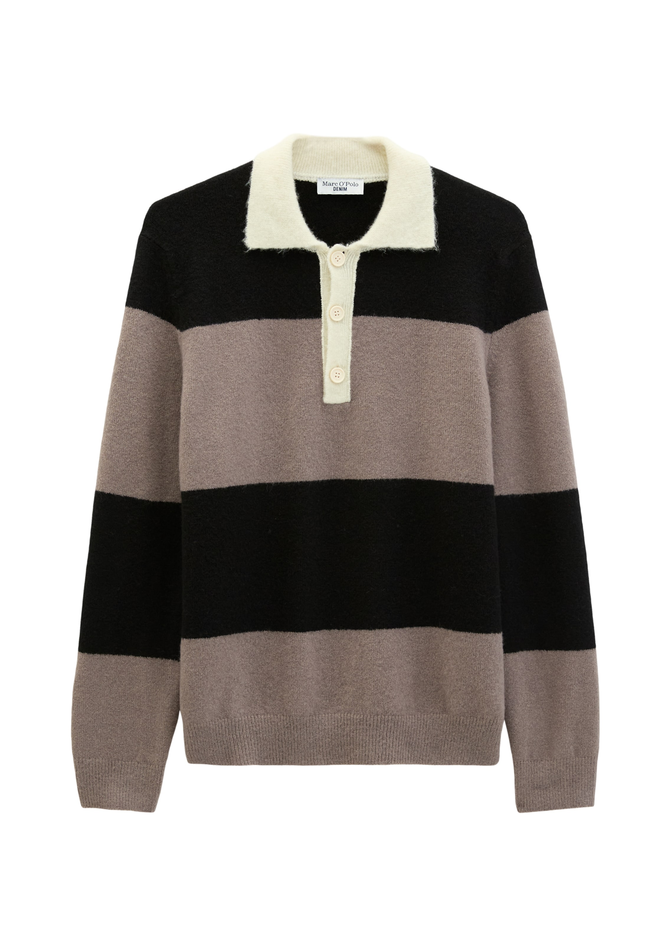 Marc O'Polo DENIM Shirt in S in de kleur Beige / Zwart / Wit, Productweergave