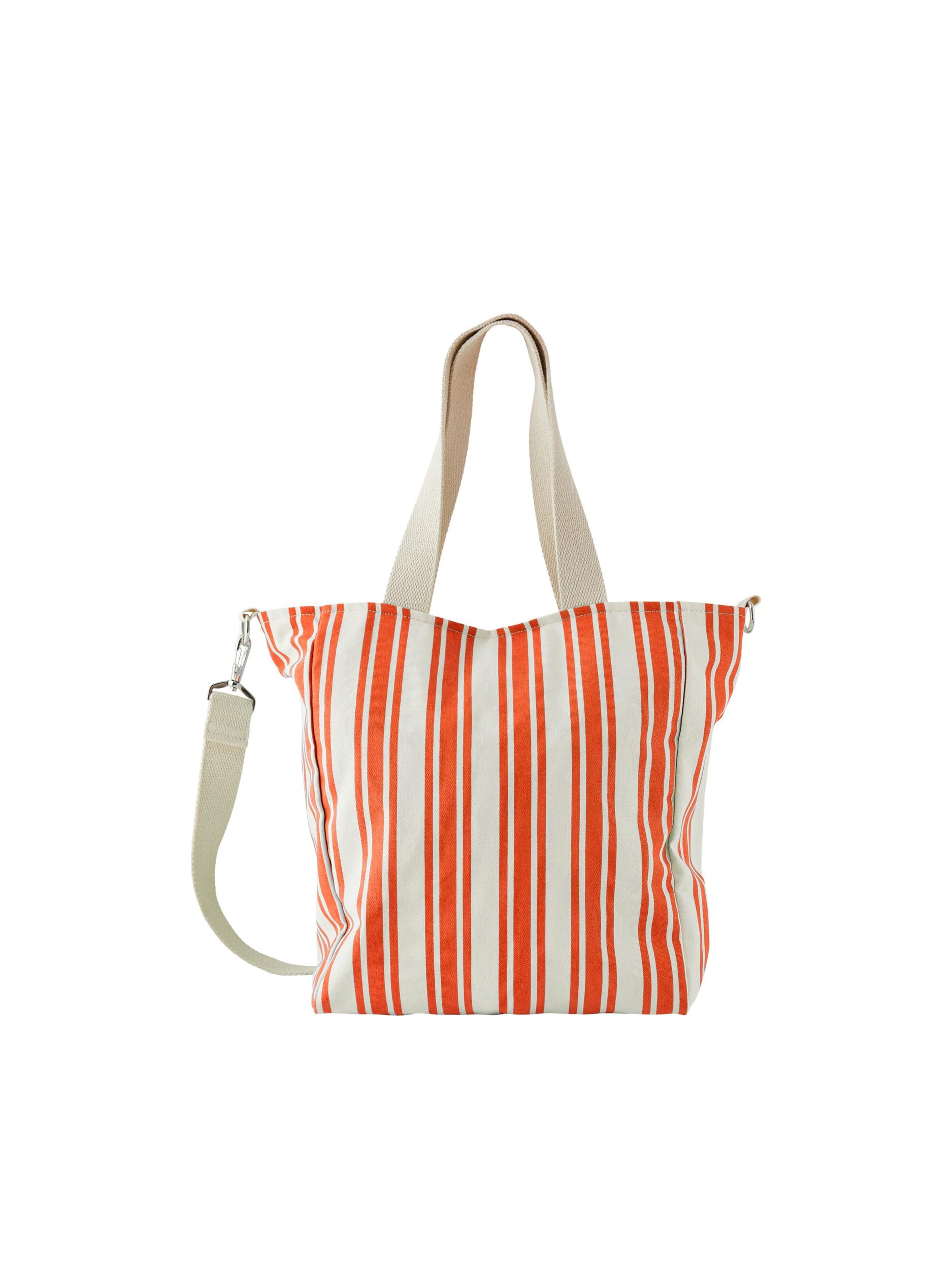Frauen Taschen & Rucksäcke PIECES Shopper 'Vaia' in Orangerot, Weiß, Naturweiß - PE99752 Frauen Taschen & Rucksäcke PIECES Shopper 'Vaia' in Orangerot, Weiß, Naturweiß - PE99752