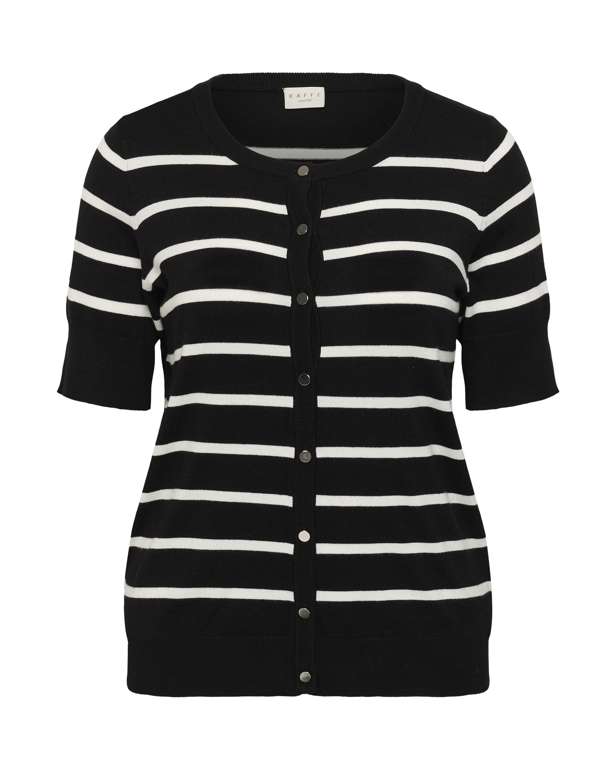 KAFFE CURVE Cardigan 'Lizzy' i sort: forside