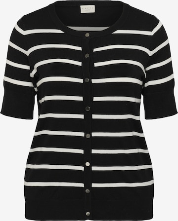 KAFFE CURVE Cardigan 'Lizzy' i sort: forside