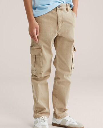 WE Fashion Regular Панталон в кафяво: отпред