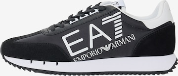 Baskets basses EA7 Emporio Armani en noir : devant