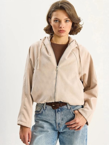 Bianco Lucci Between-Season Jacket in Beige: front