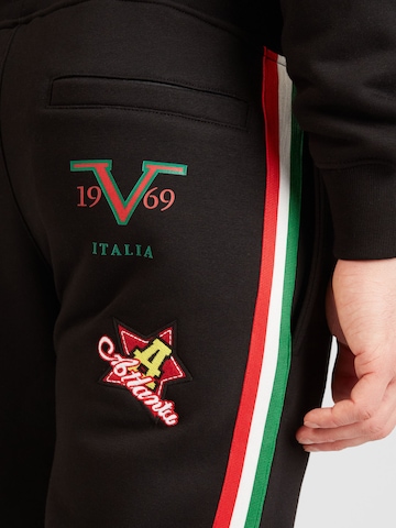 19V69 ITALIA Tapered Trousers in Black