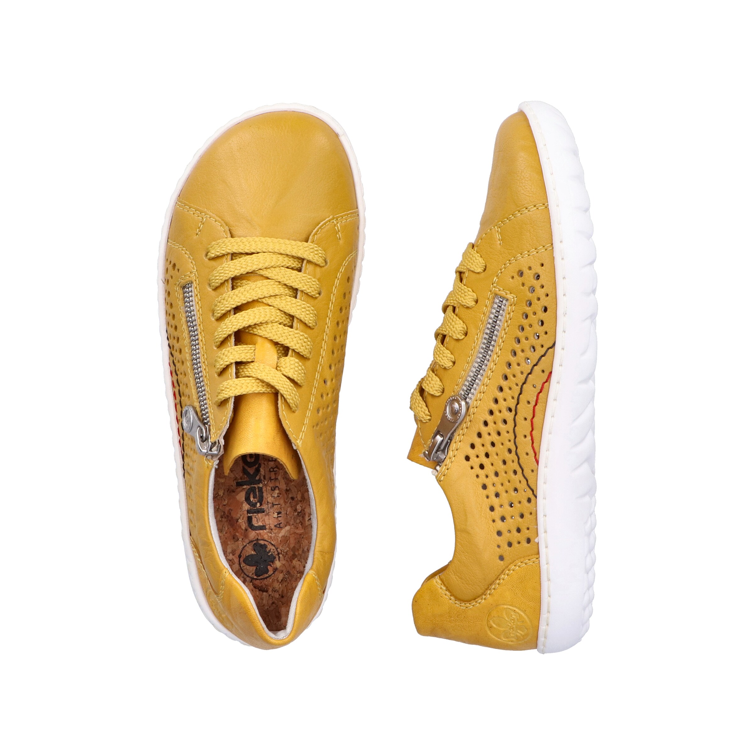 Rieker Schnürschuhe in Gelb