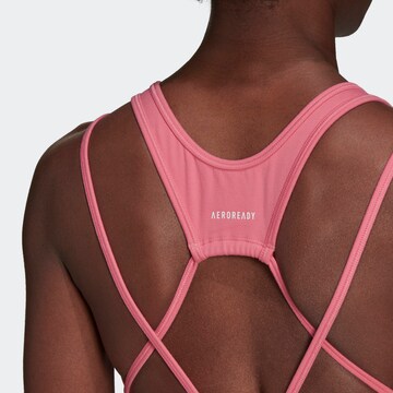 ADIDAS SPORTSWEAR - Soutien Bustier Soutien de desporto em rosa