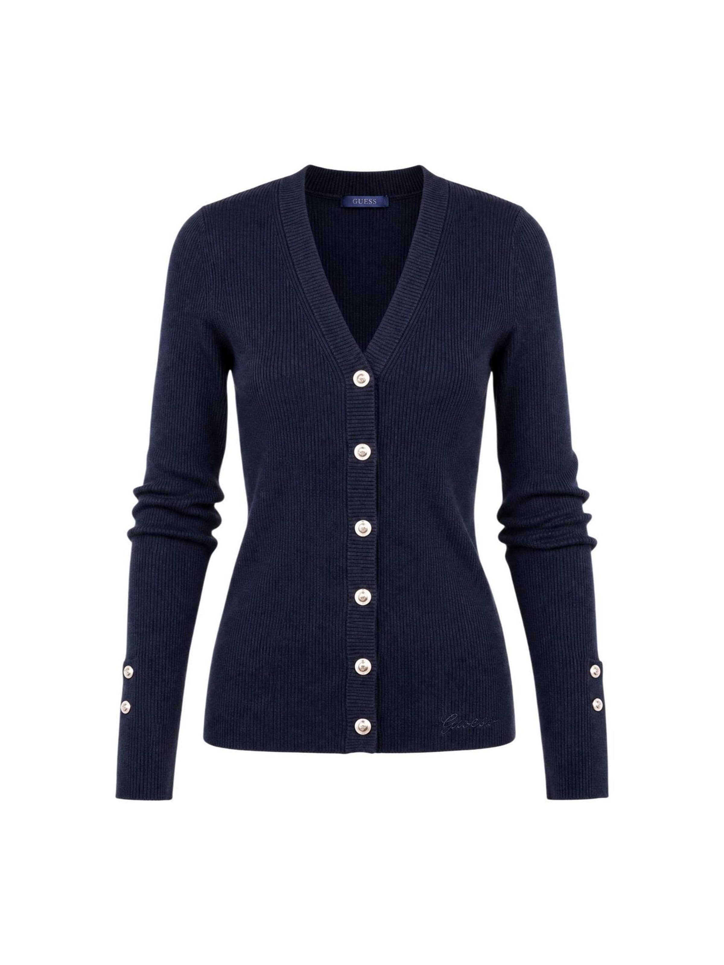 GUESS Knit cardigan 'ELLIE' in Blue: front
