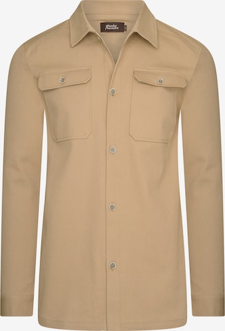 4funkyflavours Regular fit Button Up Shirt 'Gonna Be A Beautiful Night' in Beige: front