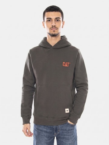 CAT Sweatshirt 'Logo Hoodie Military Olive' in Green: front