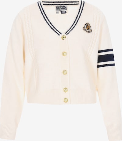 Geacă tricotată DreiMaster Maritim pe galben / negru / alb natural, Vizualizare produs