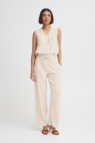 Pulz Wide leg Broek 'PZLUCA' in Wit