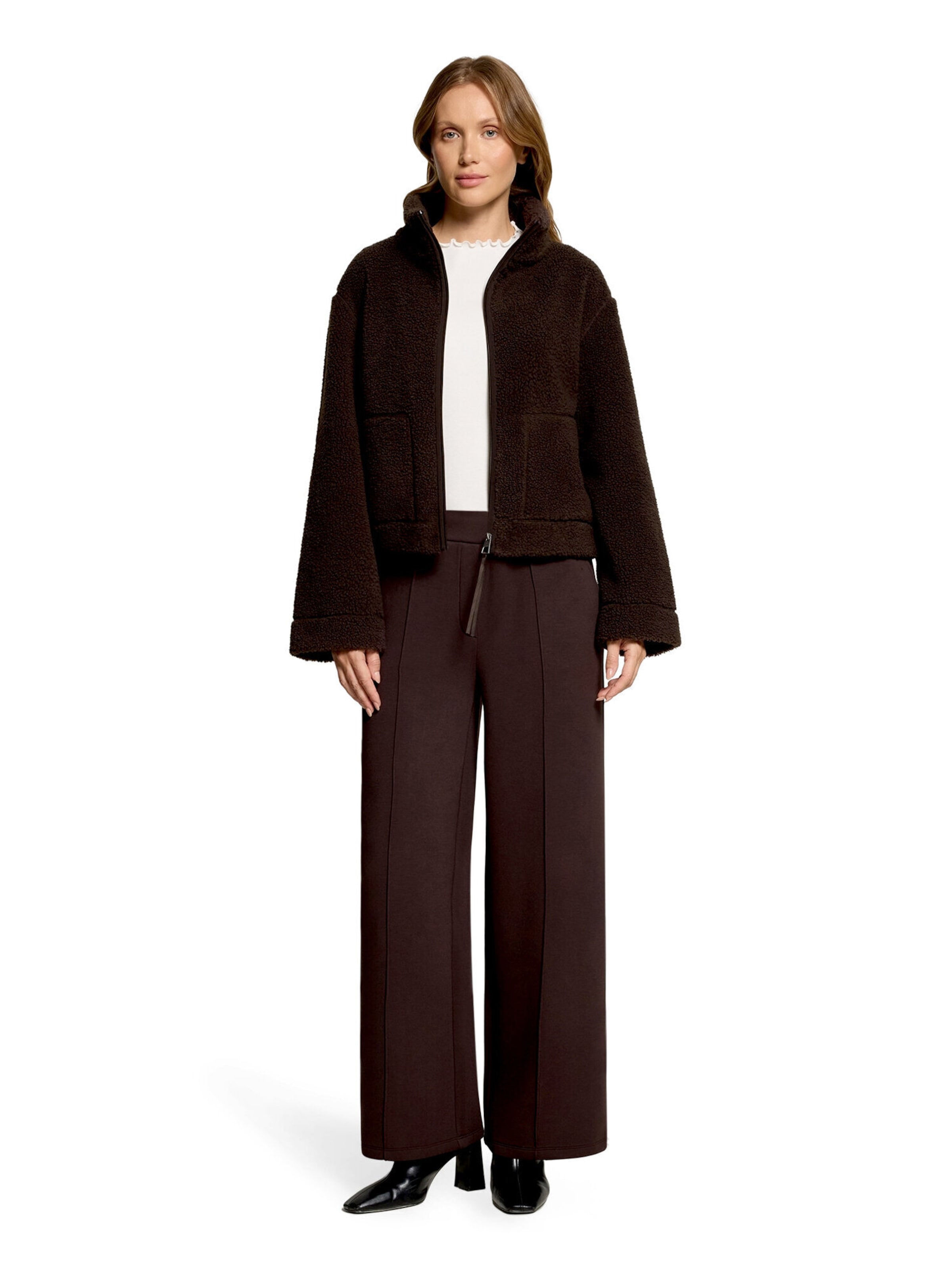 Cartoon Fleece Jacket in Brown