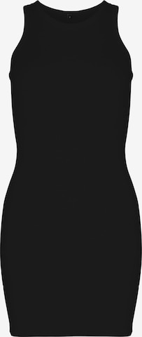 Squad the label Dress 'Sleeveless Ripped Short' in Black: front