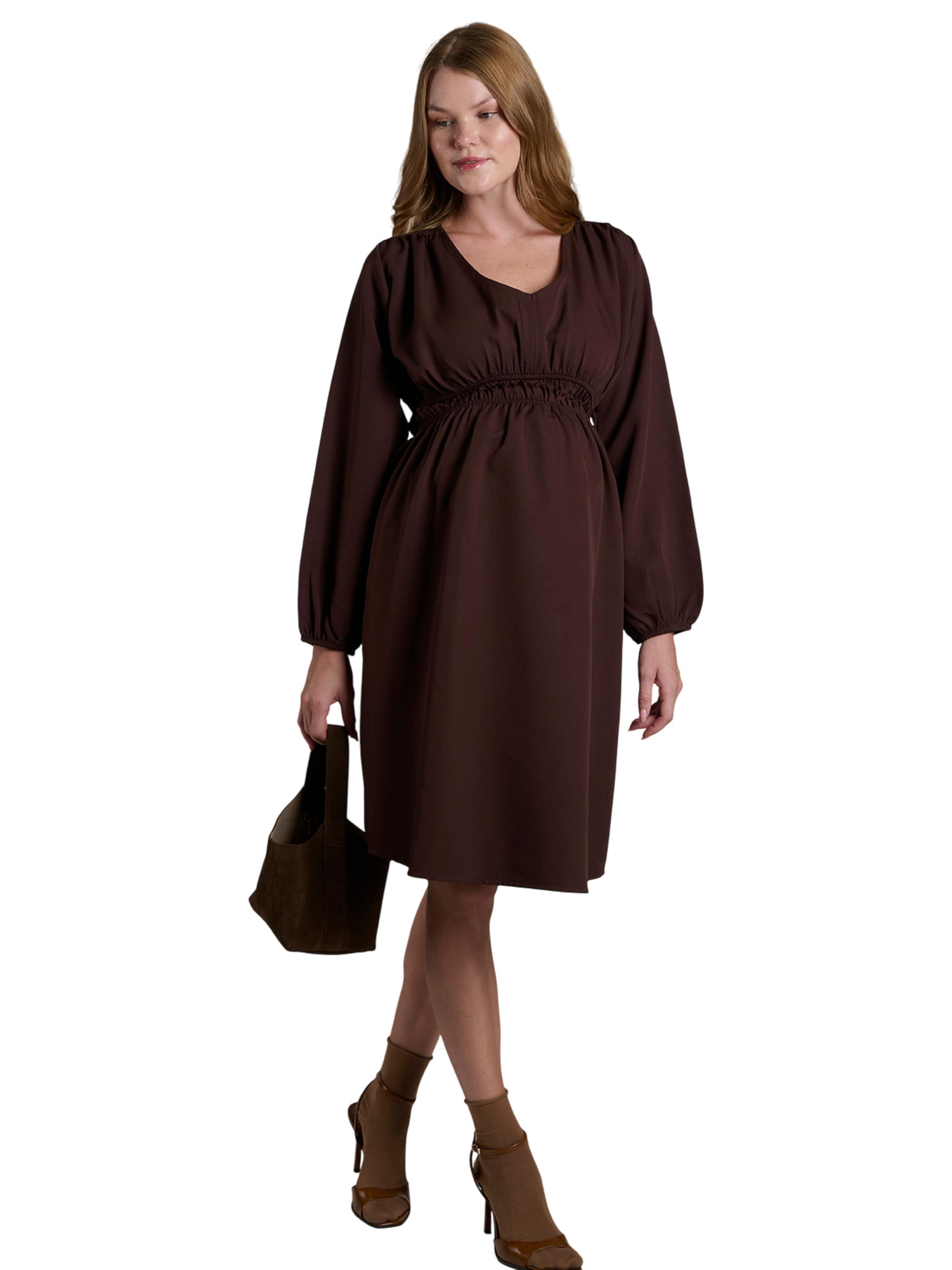 LYN MAMA Kleid in Braun: Vorderseite