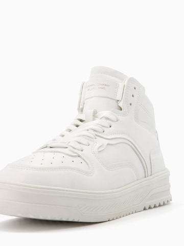 Bershka High-Top Sneakers in White