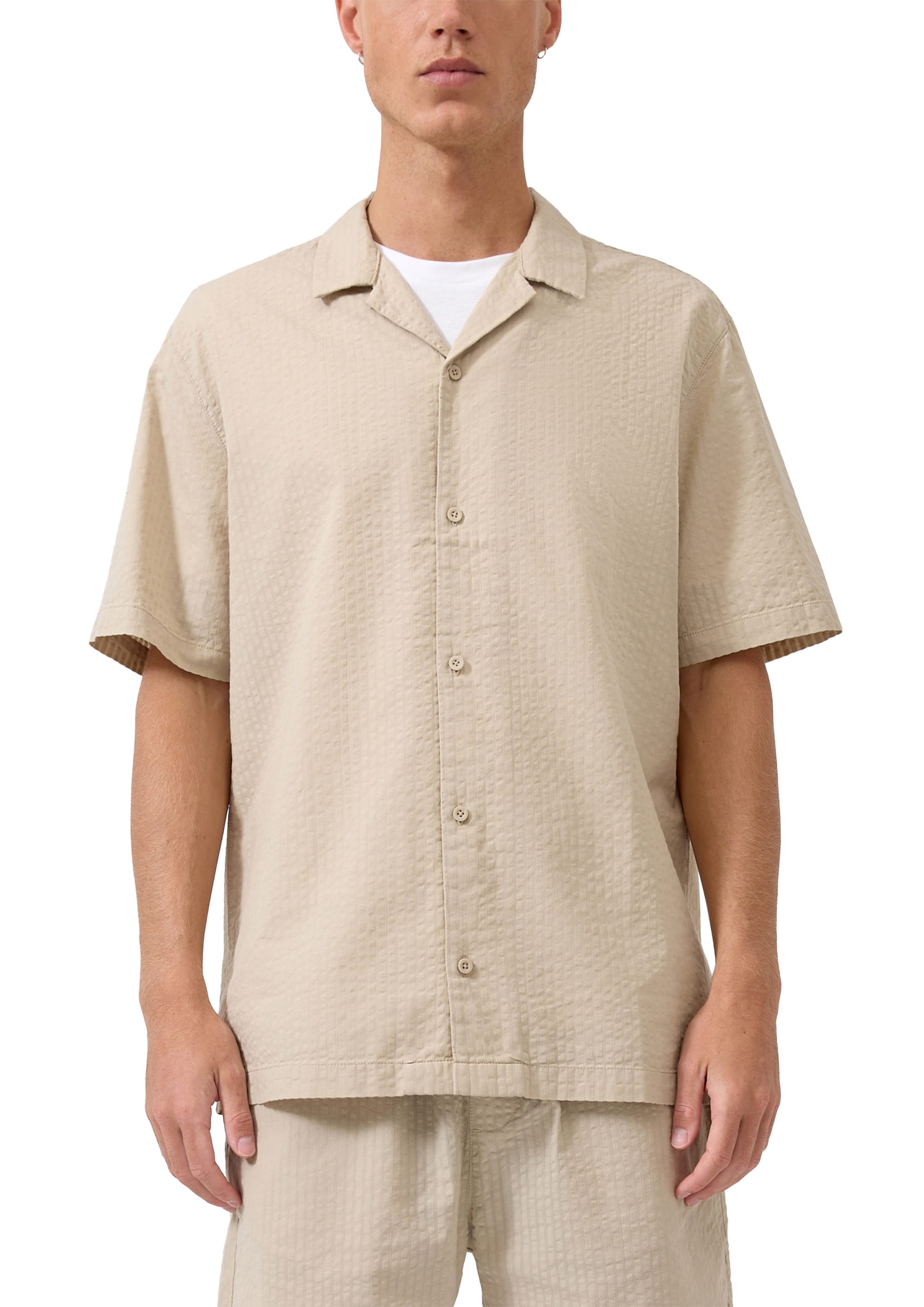 QS Regular Fit Hemd in Beige