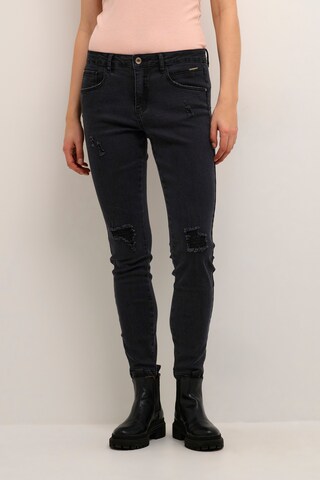 Skinny Jean 'Josefine ' Cream en noir : devant